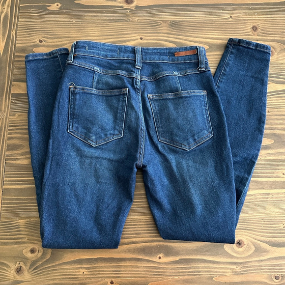 Pilcro and the Letterpress Womens Blue Jeans Size 25 Skinny Denim Pants Button - Picture 3 of 10